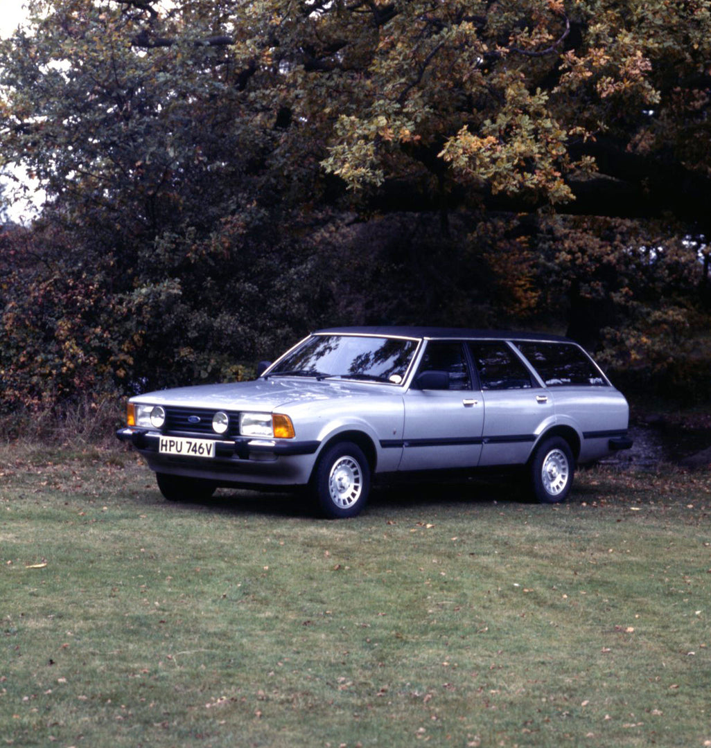This archival image documents the 1979 Ford Cortina MK IV Ghia Estate with scenic trees and is preserved in the Ford Heritage Vault as part of Ford Motor Company's historic photographic archive. Free for personal, non-commercial use. Ford Heritage...