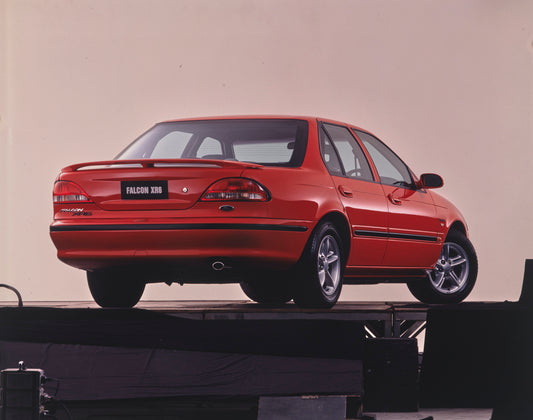 1994 Ford ED Falcon XR6 Sedan Driver Side Rear End View in Studio Fap-2011-3 HV 1994-0138