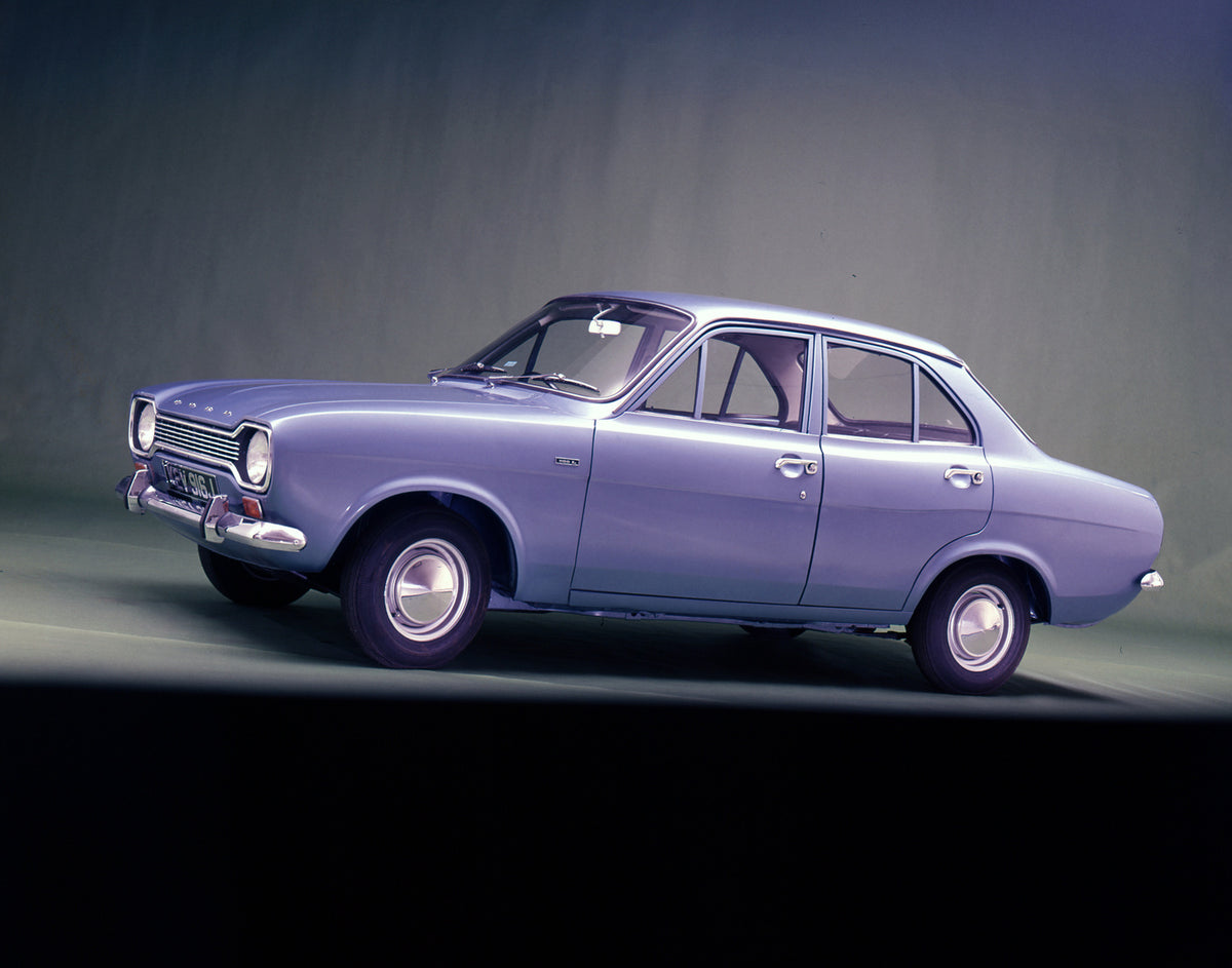 This archival image documents the 1971 Ford Escort Mark I 1100 L RHD 4 Door in studio and is preserved in the Ford Heritage Vault as part of Ford Motor Company's historic photographic archive. Free for personal, non-commercial use. Ford Heritage V...