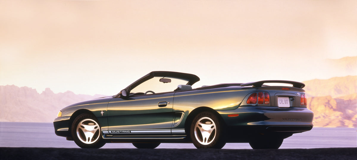 This archival image documents the 1997 Ford Mustang convertible and is preserved in the Ford Heritage Vault as part of Ford Motor Company's historic photographic archive. Free for personal, non-commercial use. Ford Heritage Vault reference AR-2008...