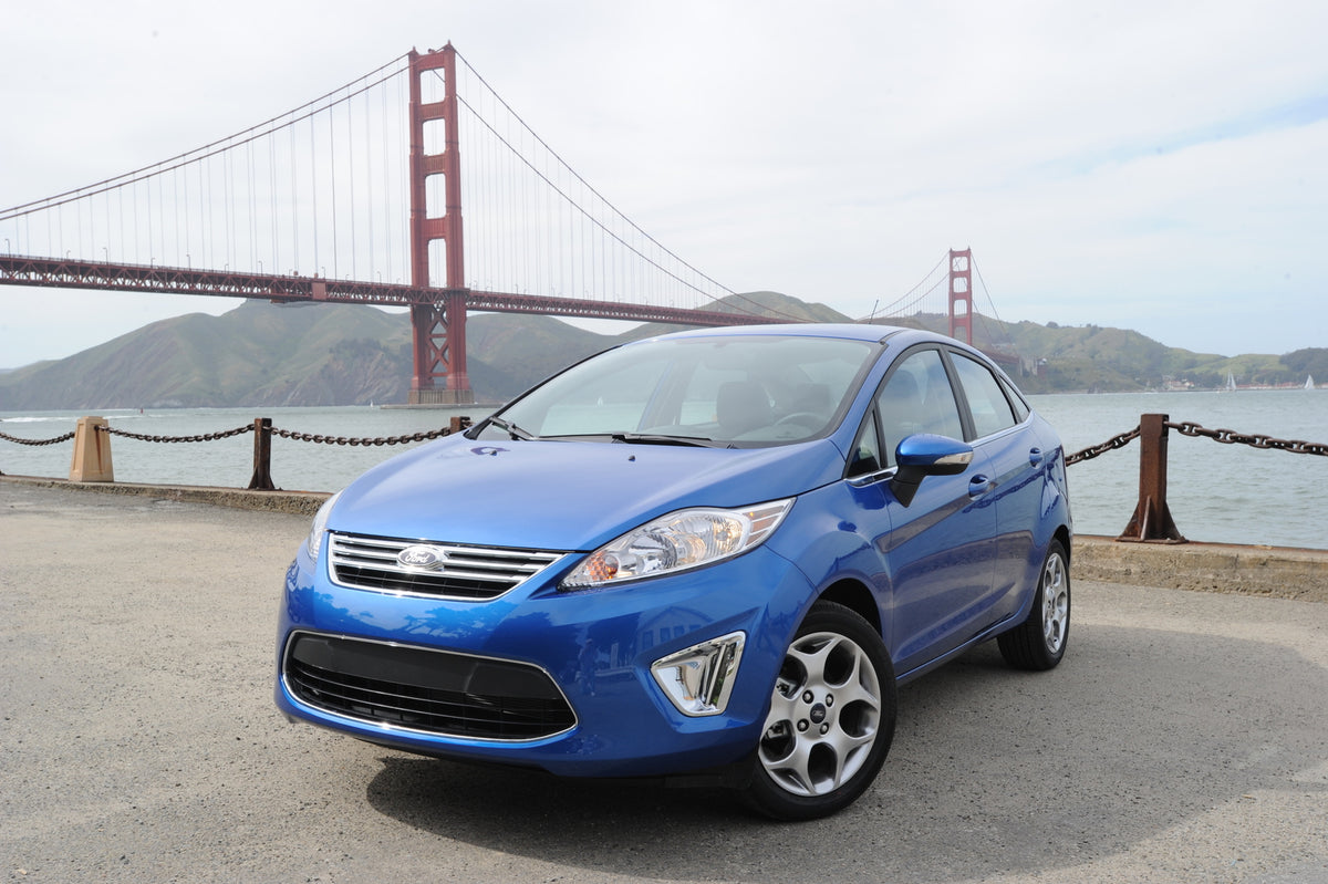 This archival image documents the 2011 Ford Fiesta with golden gate bridge and is preserved in the Ford Heritage Vault as part of Ford Motor Company's historic photographic archive. Free for personal, non-commercial use. Ford Heritage Vault refere...