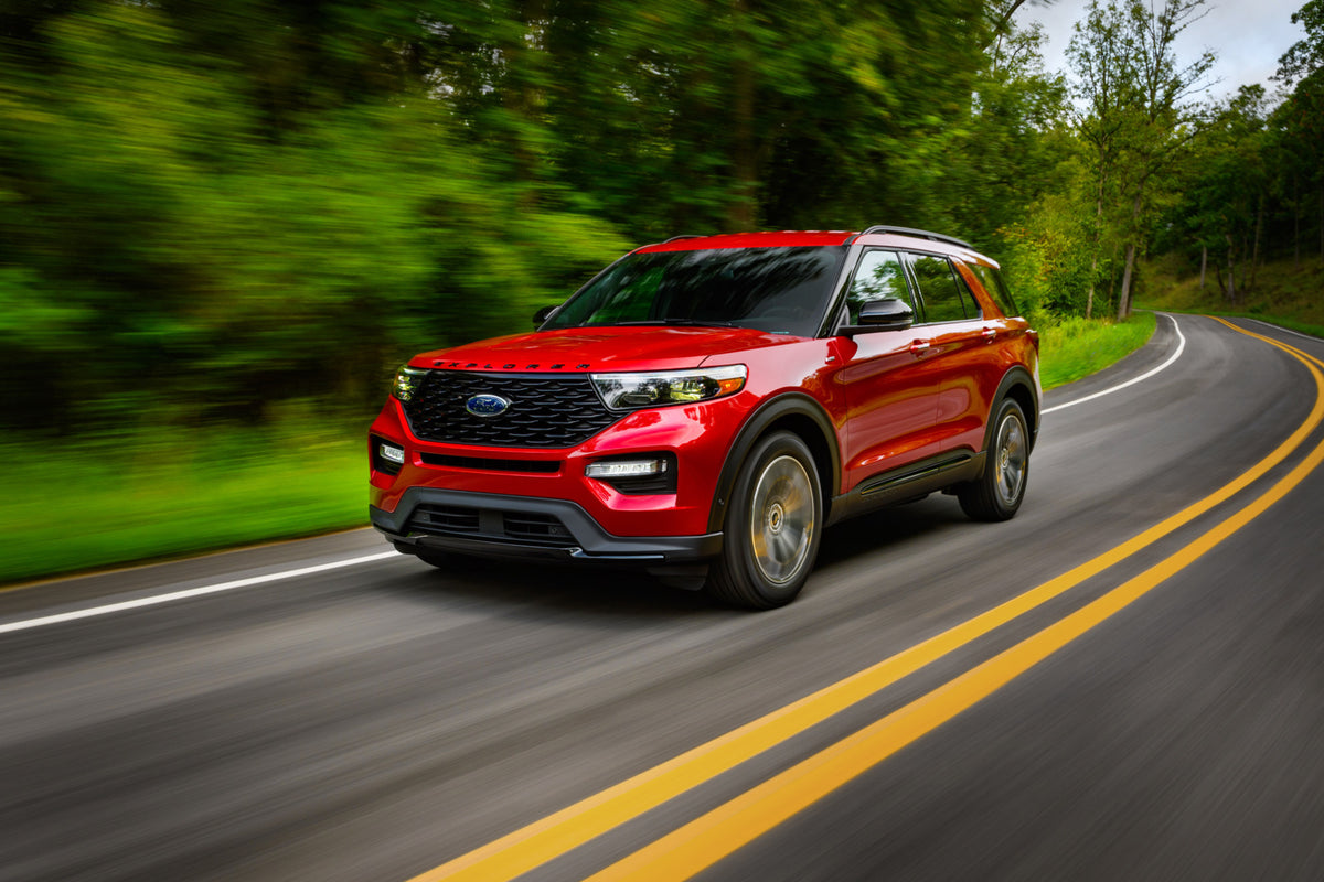 This archival image documents the 2022 Ford Explorer ST action shot on scenic road and is preserved in the Ford Heritage Vault as part of Ford Motor Company's historic photographic archive. Free for personal, non-commercial use. Ford Heritage Vaul...