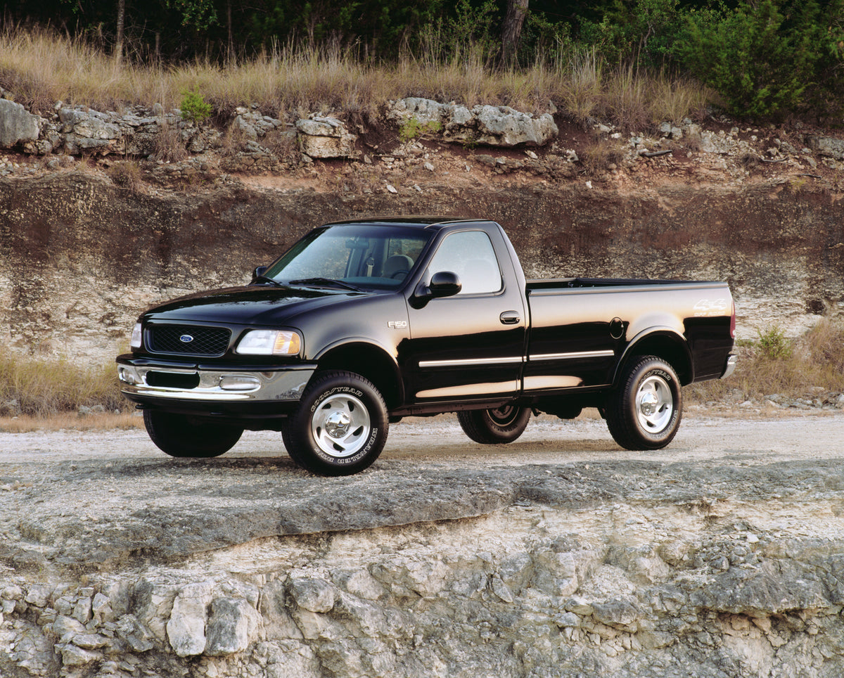 This archival image documents the 1997 Ford F-150 pickup truck CN325025-235 and is preserved in the Ford Heritage Vault as part of Ford Motor Company's historic photographic archive. Free for personal, non-commercial use. Ford Heritage Vault refer...