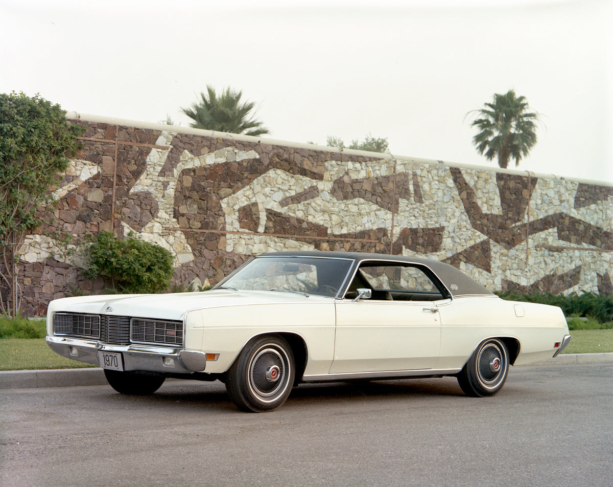 This archival image documents the 1970 Ford LTD two-door hardtop and is preserved in the Ford Heritage Vault as part of Ford Motor Company's historic photographic archive. Free for personal, non-commercial use. Ford Heritage Vault reference AR-200...