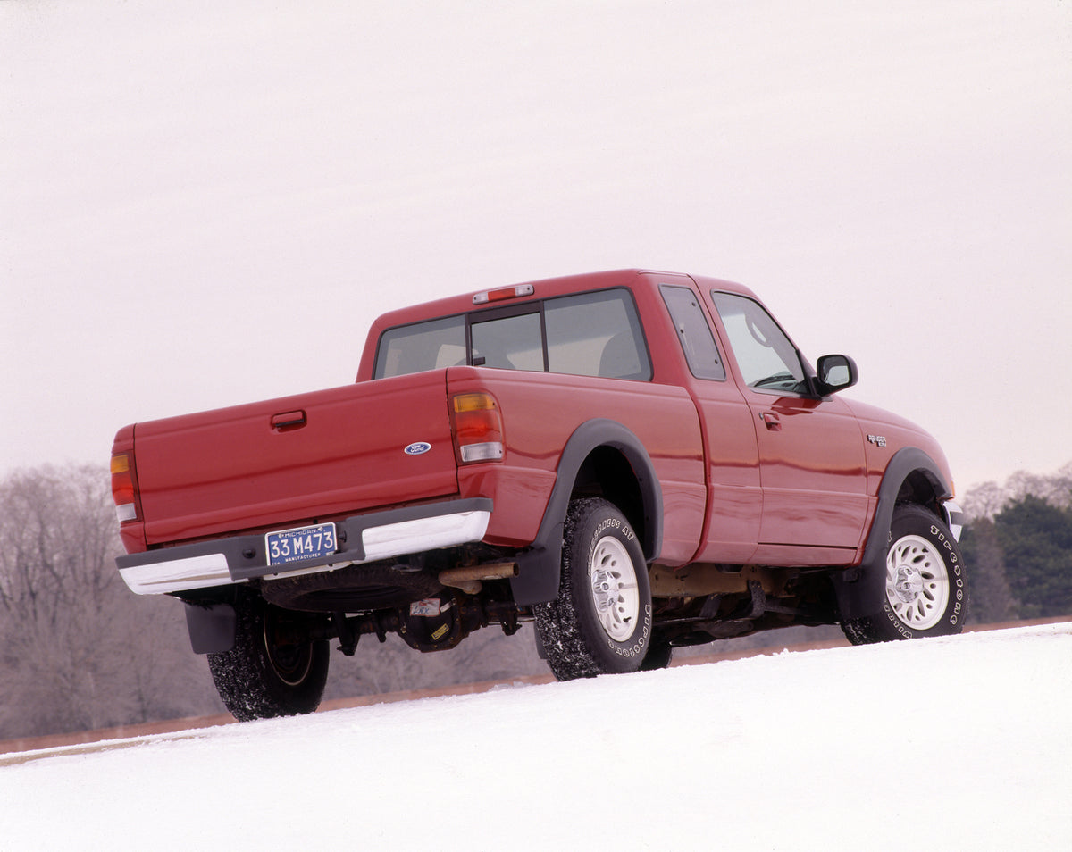 This archival image documents the 1998 Ford Ranger XLT supercab and is preserved in the Ford Heritage Vault as part of Ford Motor Company's historic photographic archive. Free for personal, non-commercial use. Ford Heritage Vault reference AR-2008...