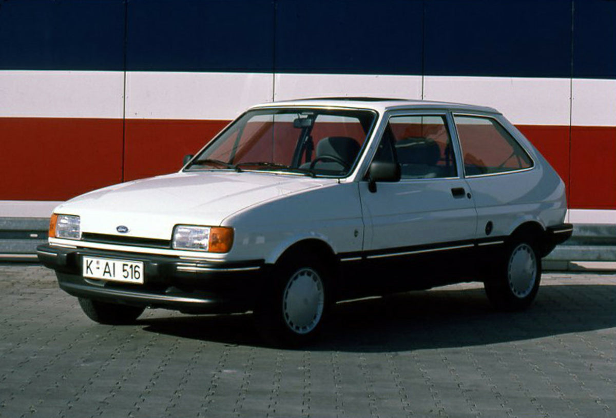 This archival image documents the 1986 Ford Fiesta Mark II 1.4 Ghia LHD in front of scenic wall and is preserved in the Ford Heritage Vault as part of Ford Motor Company's historic photographic archive. Free for personal, non-commercial use. Ford ...