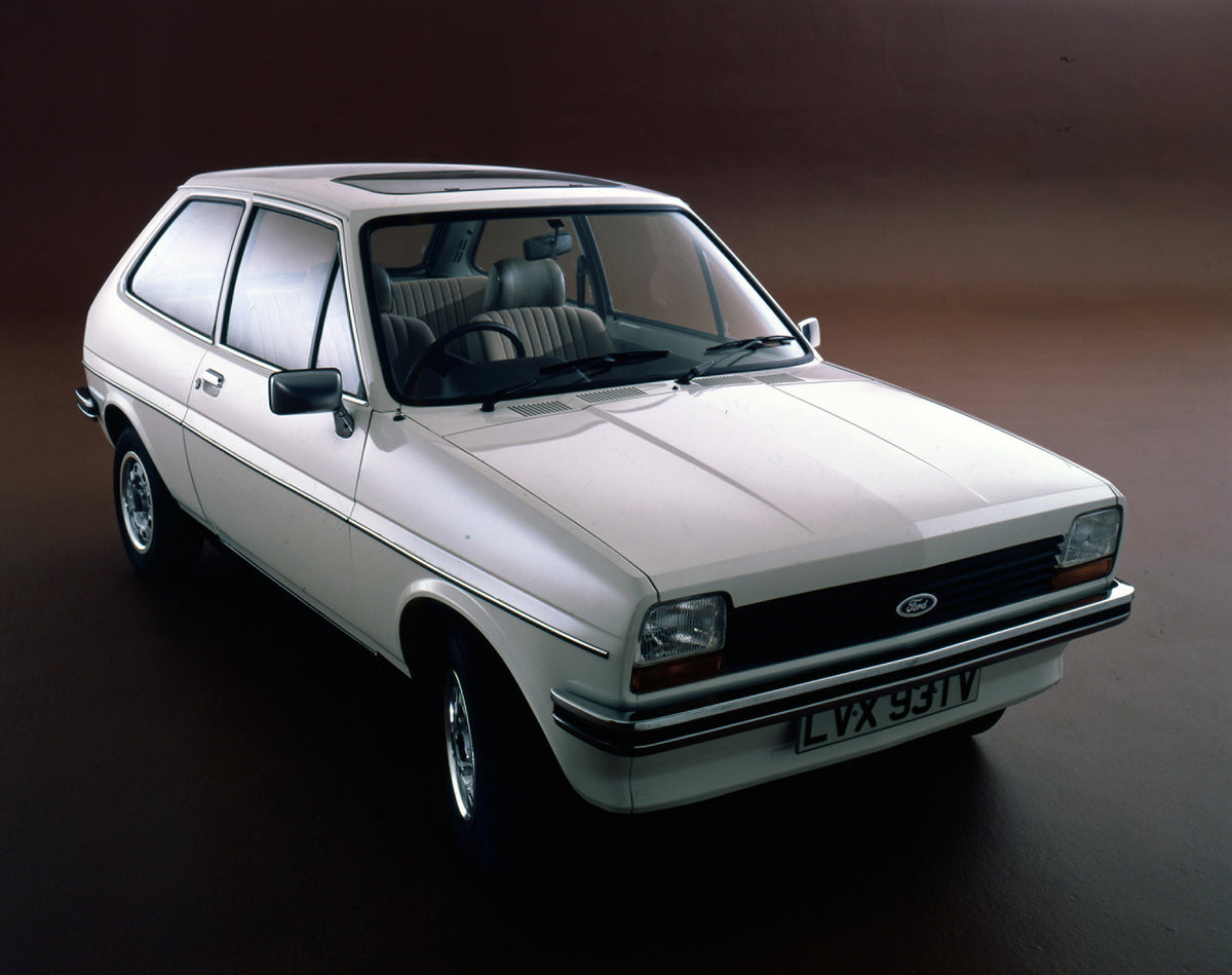 This archival image documents the 1980 Ford Fiesta Mark I GL RHD in studio and is preserved in the Ford Heritage Vault as part of Ford Motor Company's historic photographic archive. Free for personal, non-commercial use. Ford Heritage Vault refere...