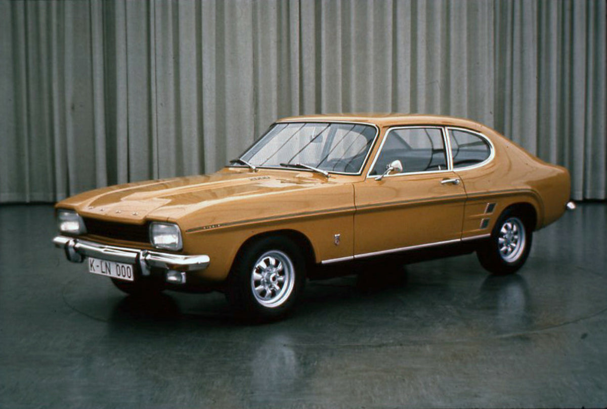 This archival image documents the 1971 Ford Capri Mark I in studio and is preserved in the Ford Heritage Vault as part of Ford Motor Company's historic photographic archive. Free for personal, non-commercial use. Ford Heritage Vault reference AR-2...