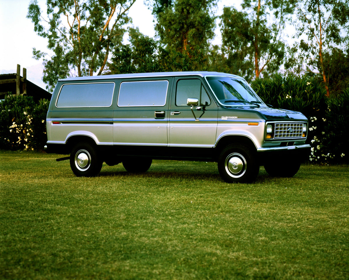 This archival image documents the 1987 Ford Club Wagon XLT and is preserved in the Ford Heritage Vault as part of Ford Motor Company's historic photographic archive. Free for personal, non-commercial use. Ford Heritage Vault reference AR-2001-94-2...