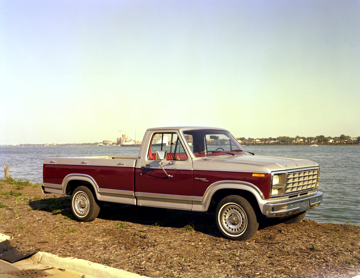 This archival image documents the 1980 Ford F-100 Ranger pickup truck and is preserved in the Ford Heritage Vault as part of Ford Motor Company's historic photographic archive. Free for personal, non-commercial use. Ford Heritage Vault reference A...