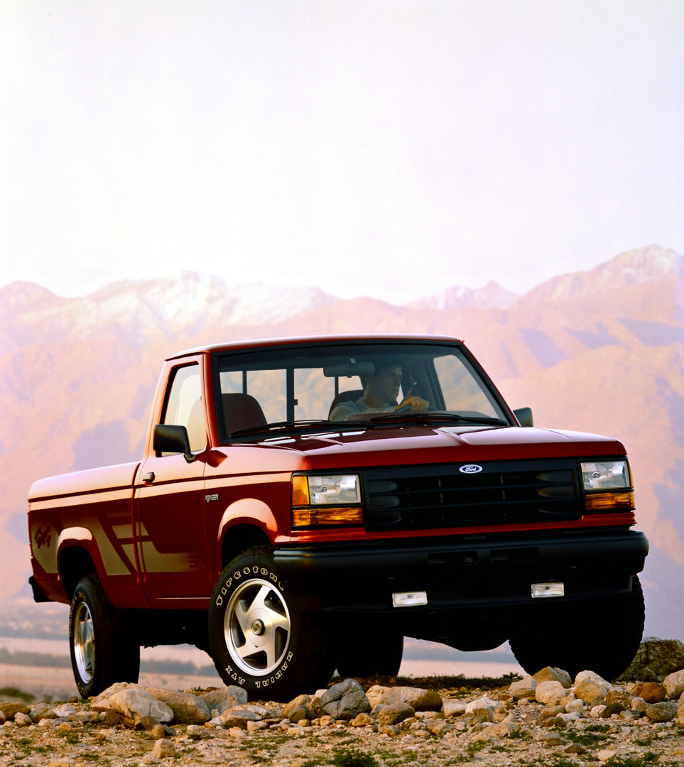 This archival image documents the 1992 Ford Ranger 4x4 and is preserved in the Ford Heritage Vault as part of Ford Motor Company's historic photographic archive. Free for personal, non-commercial use. Ford Heritage Vault reference AR-2001-94-20880...