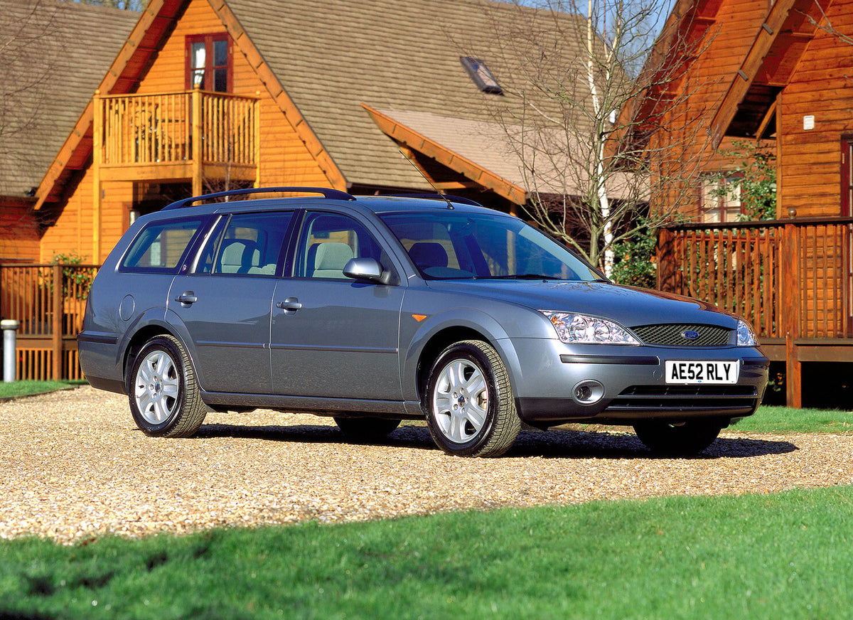 This archival image documents the 2002 Ford Mondeo Estate Mark II with scenic cabins and is preserved in the Ford Heritage Vault as part of Ford Motor Company's historic photographic archive. Free for personal, non-commercial use. Ford Heritage Va...