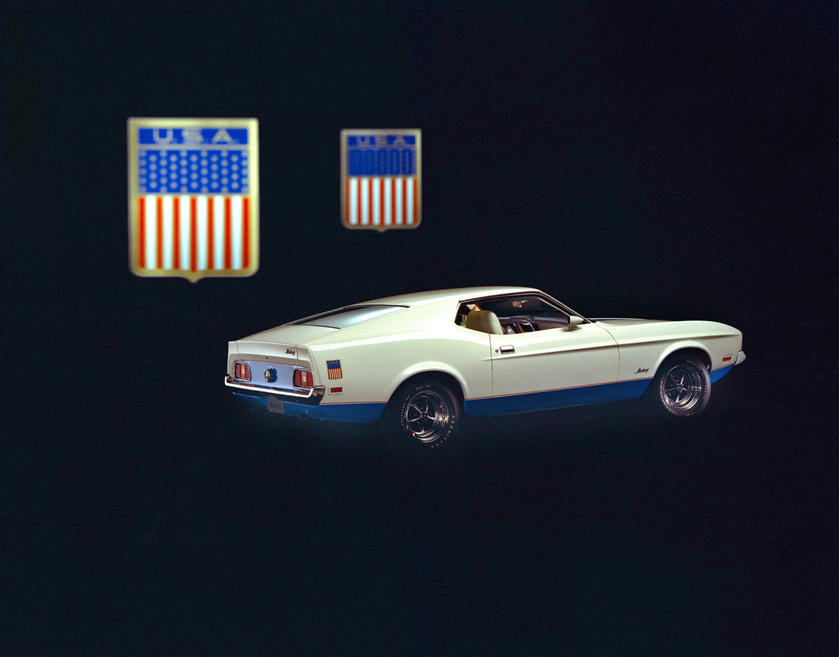 This archival image documents the 1972 Ford Mustang Sprint edition fastback and is preserved in the Ford Heritage Vault as part of Ford Motor Company's historic photographic archive. Free for personal, non-commercial use. Ford Heritage Vault refer...
