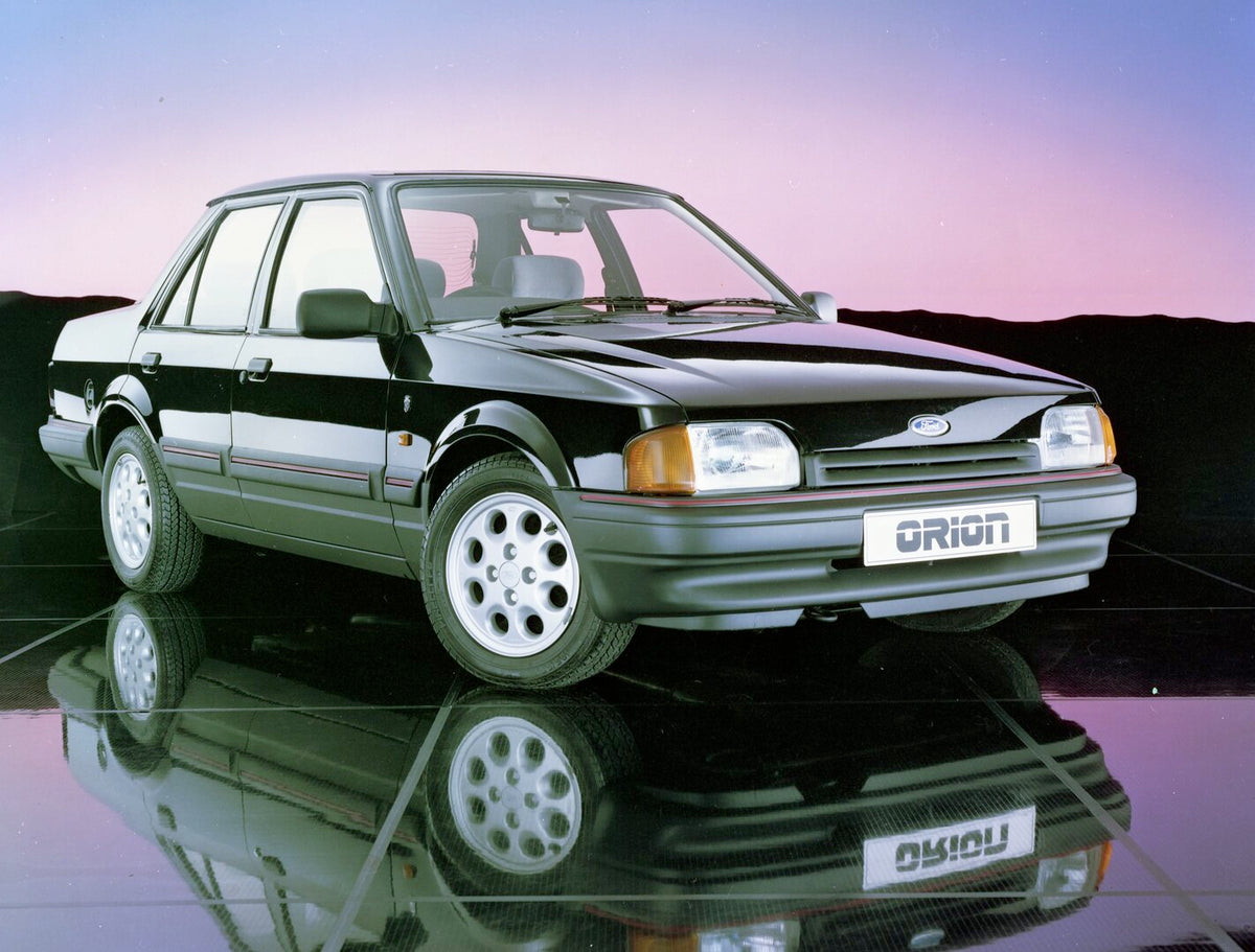 This archival image documents the 1985 Ford Orion Ghia L in studio and is preserved in the Ford Heritage Vault as part of Ford Motor Company's historic photographic archive. Free for personal, non-commercial use. Ford Heritage Vault reference AR-2...