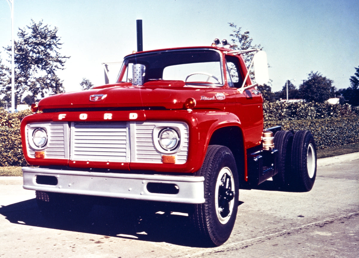 This archival image documents the 1963 Ford F-950 heavy truck and is preserved in the Ford Heritage Vault as part of Ford Motor Company's historic photographic archive. Free for personal, non-commercial use. Ford Heritage Vault reference AR-2008-8...