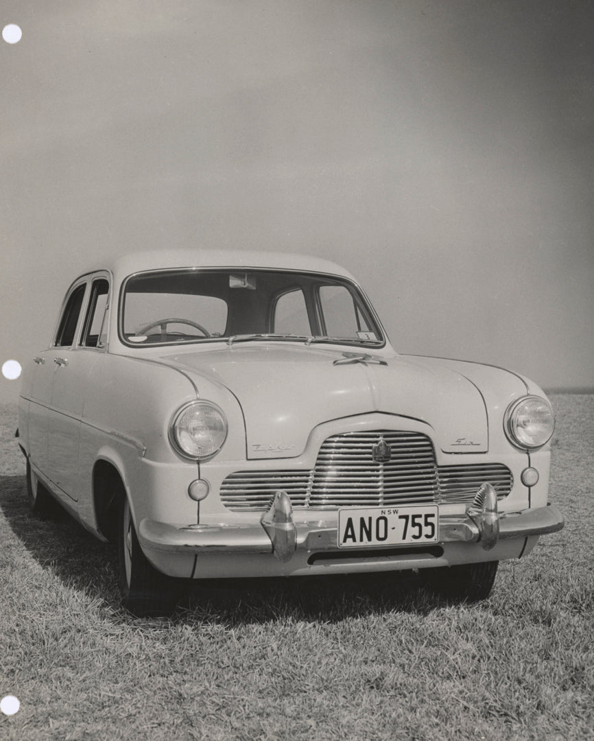 This archival image documents the 1954 Ford Zephyr Mark I Sedan Driver Side Front End View at the Golf Course FAP-2011-3 and is preserved in the Ford Heritage Vault as part of Ford Motor Company's historic photographic archive. Free for personal, ...