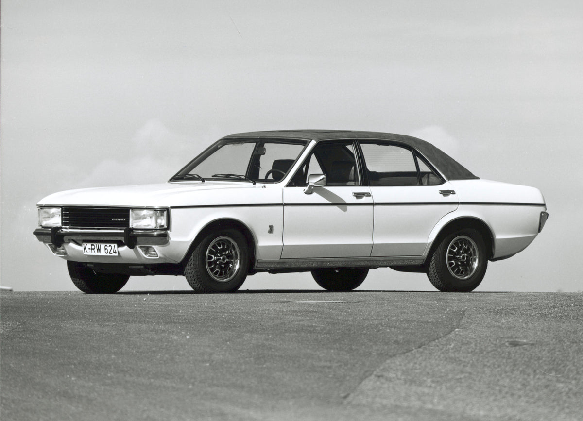 This archival image documents the 1975 Ford Granada Mark I GL on pavement and is preserved in the Ford Heritage Vault as part of Ford Motor Company's historic photographic archive. Free for personal, non-commercial use. Ford Heritage Vault referen...