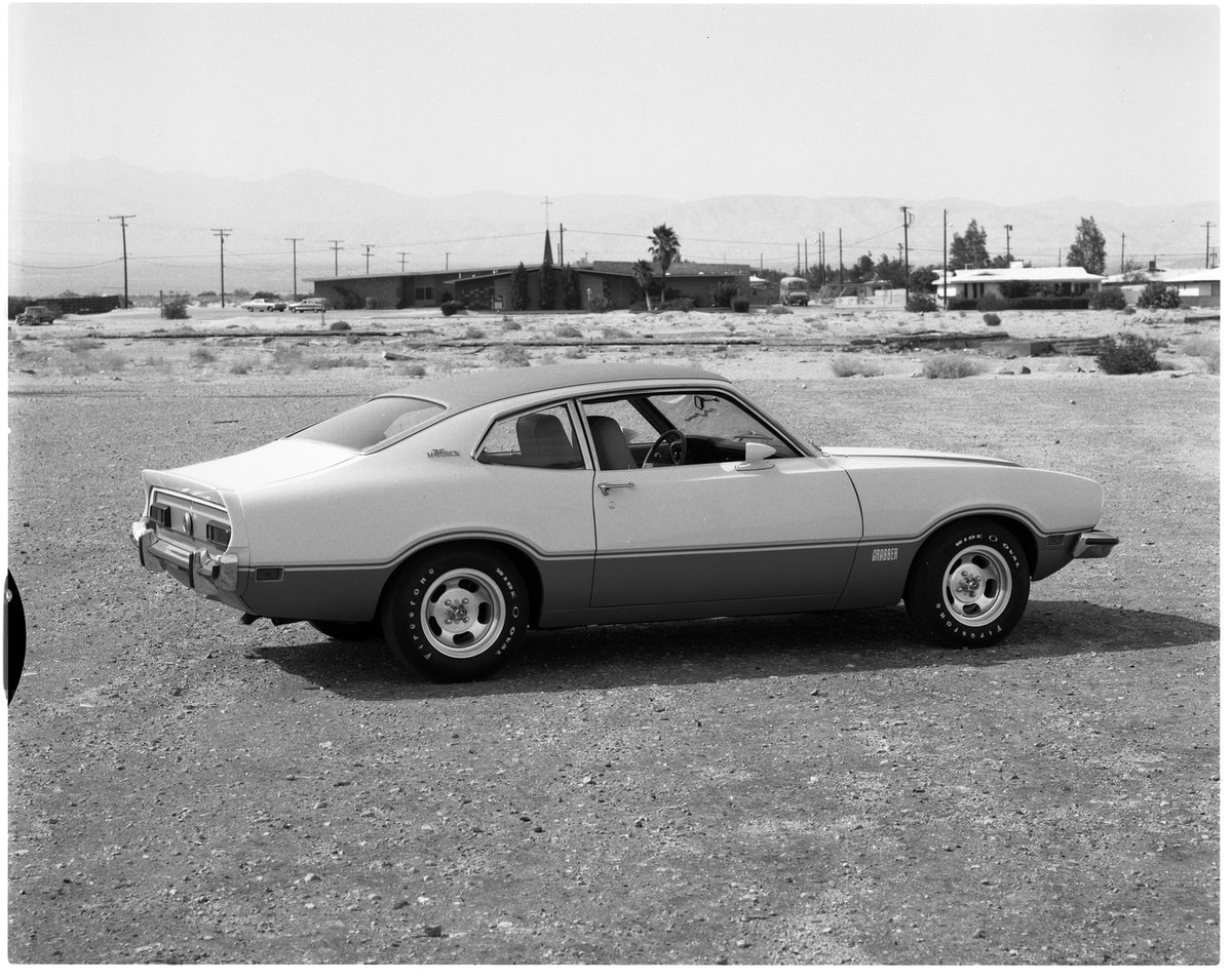 This archival image documents the 1973 Ford Maverick Grabber and is preserved in the Ford Heritage Vault as part of Ford Motor Company's historic photographic archive. Free for personal, non-commercial use. Ford Heritage Vault reference AR-2008-8....