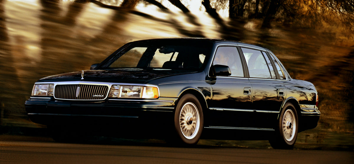 This archival image documents the 1994 Lincoln Continental four-door and is preserved in the Ford Heritage Vault as part of Ford Motor Company's historic photographic archive. Free for personal, non-commercial use. Ford Heritage Vault reference AR...