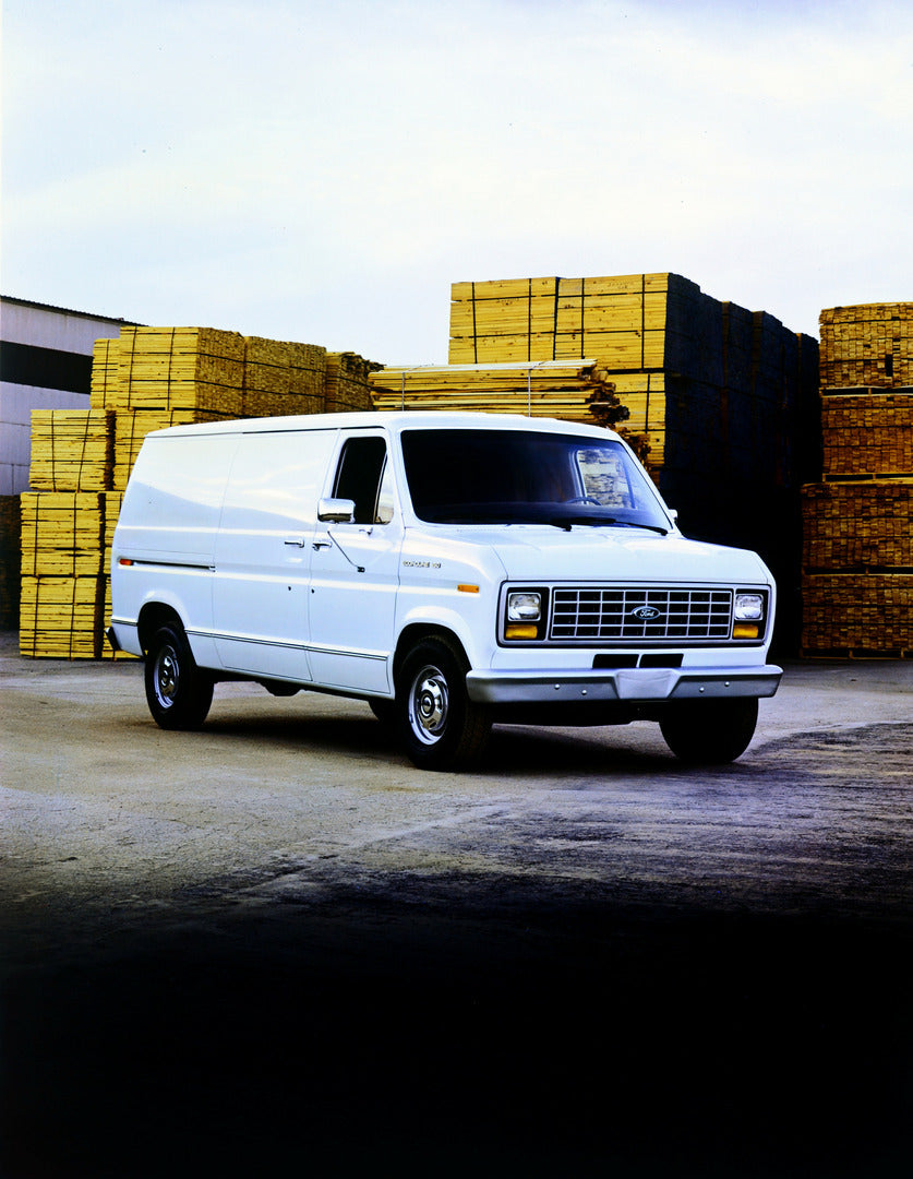 This archival image documents the 1990 Ford Econoline 150 and is preserved in the Ford Heritage Vault as part of Ford Motor Company's historic photographic archive. Free for personal, non-commercial use. Ford Heritage Vault reference AR-2001-94-20...