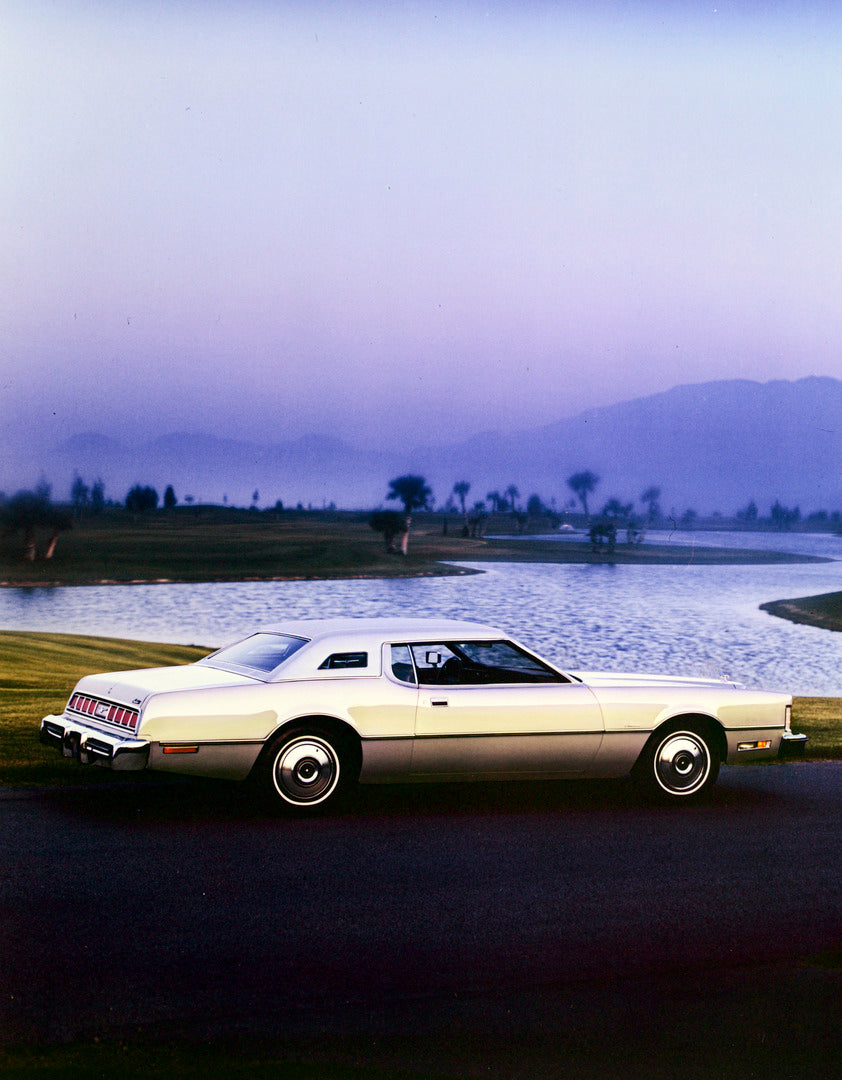 This archival image documents the 1976 Ford Thunderbird two-door and is preserved in the Ford Heritage Vault as part of Ford Motor Company's historic photographic archive. Free for personal, non-commercial use. Ford Heritage Vault reference AR-200...