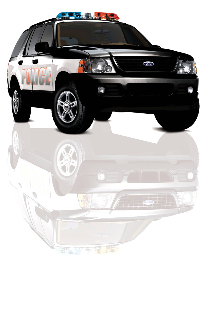 This archival image documents the 2005 Ford Explorer police package and is preserved in the Ford Heritage Vault as part of Ford Motor Company's historic photographic archive. Free for personal, non-commercial use. Ford Heritage Vault reference AR-...