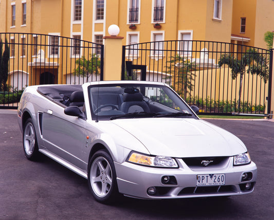 2001 Ford Mustang Cobra Convertible Driver Side Front End View in Driveway FAP-2011-3 HV 2001-0160