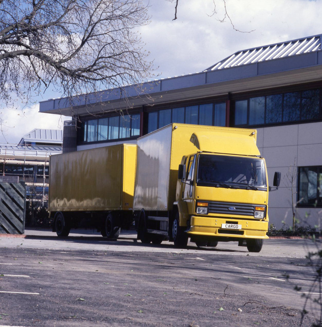 This archival image documents the 1988 Ford Cargo LHD 1628 Draw Bar Unit and Trailer and is preserved in the Ford Heritage Vault as part of Ford Motor Company's historic photographic archive. Free for personal, non-commercial use. Ford Heritage Va...