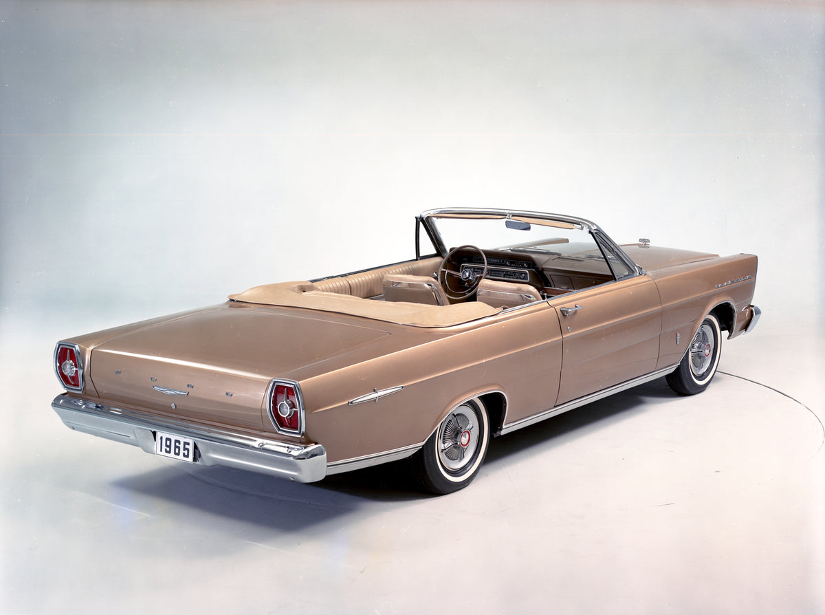 This archival image documents the 1965 Ford Galaxie 500XL convertible and is preserved in the Ford Heritage Vault as part of Ford Motor Company's historic photographic archive. Free for personal, non-commercial use. Ford Heritage Vault reference A...