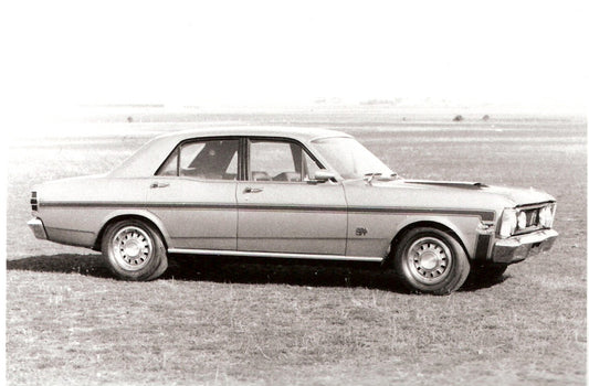 1966 Ford XR Falcon GT side view in field HV 1966-0150