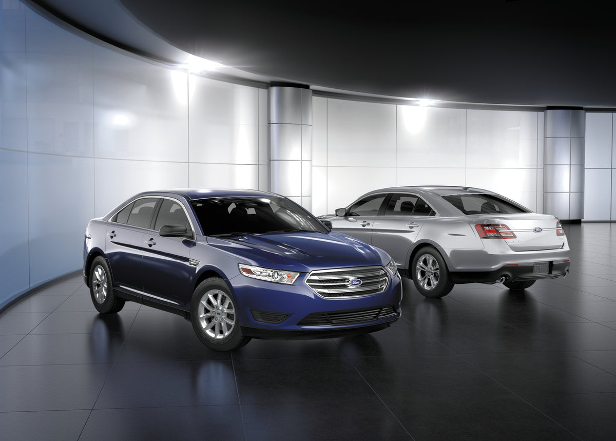 This archival image documents the 2015 Ford Taurus in show room and is preserved in the Ford Heritage Vault as part of Ford Motor Company's historic photographic archive. Free for personal, non-commercial use. Ford Heritage Vault reference AR-2008...