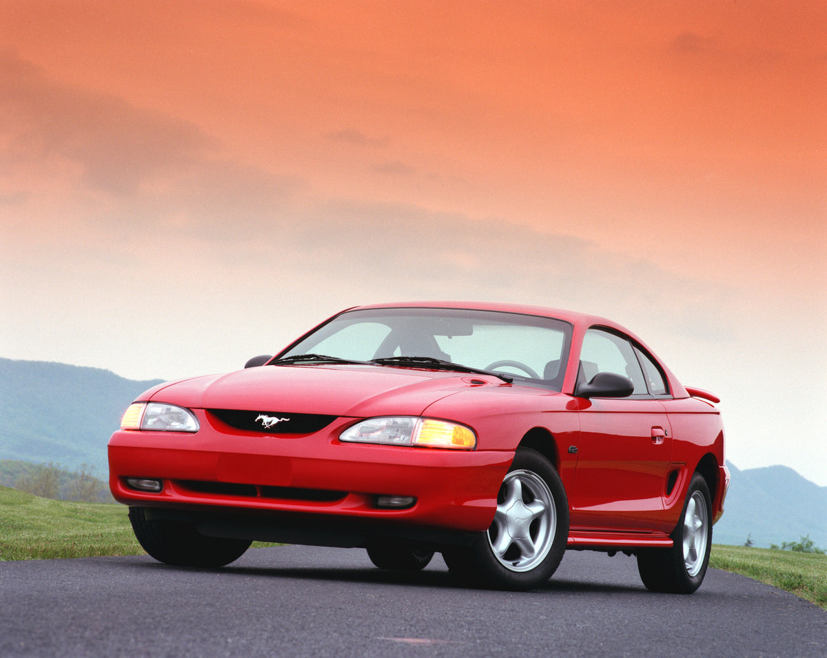 This archival image documents the 1996 Ford Mustang GT coupe and is preserved in the Ford Heritage Vault as part of Ford Motor Company's historic photographic archive. Free for personal, non-commercial use. Ford Heritage Vault reference AR-2008-8....