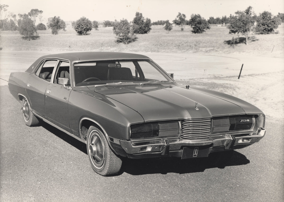 This archival image documents the 1973 Ford LTD Sedan 3/4 Front View FAP-2011-3 and is preserved in the Ford Heritage Vault as part of Ford Motor Company's historic photographic archive. Free for personal, non-commercial use. Ford Heritage Vault r...