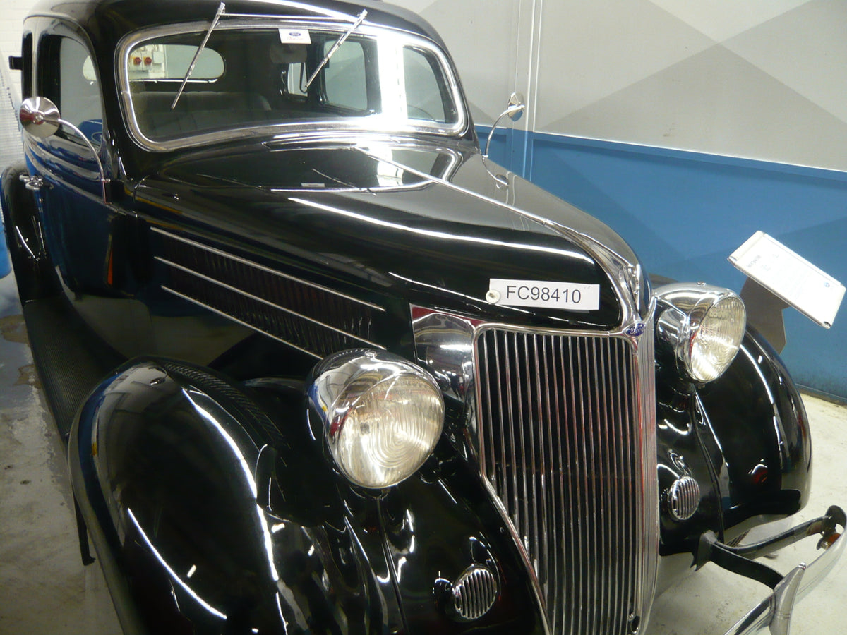 This archival image documents the 1936 Ford V8 and is preserved in the Ford Heritage Vault as part of Ford Motor Company's historic photographic archive. Free for personal, non-commercial use. Ford Heritage Vault reference AR-2024-9.2.13.