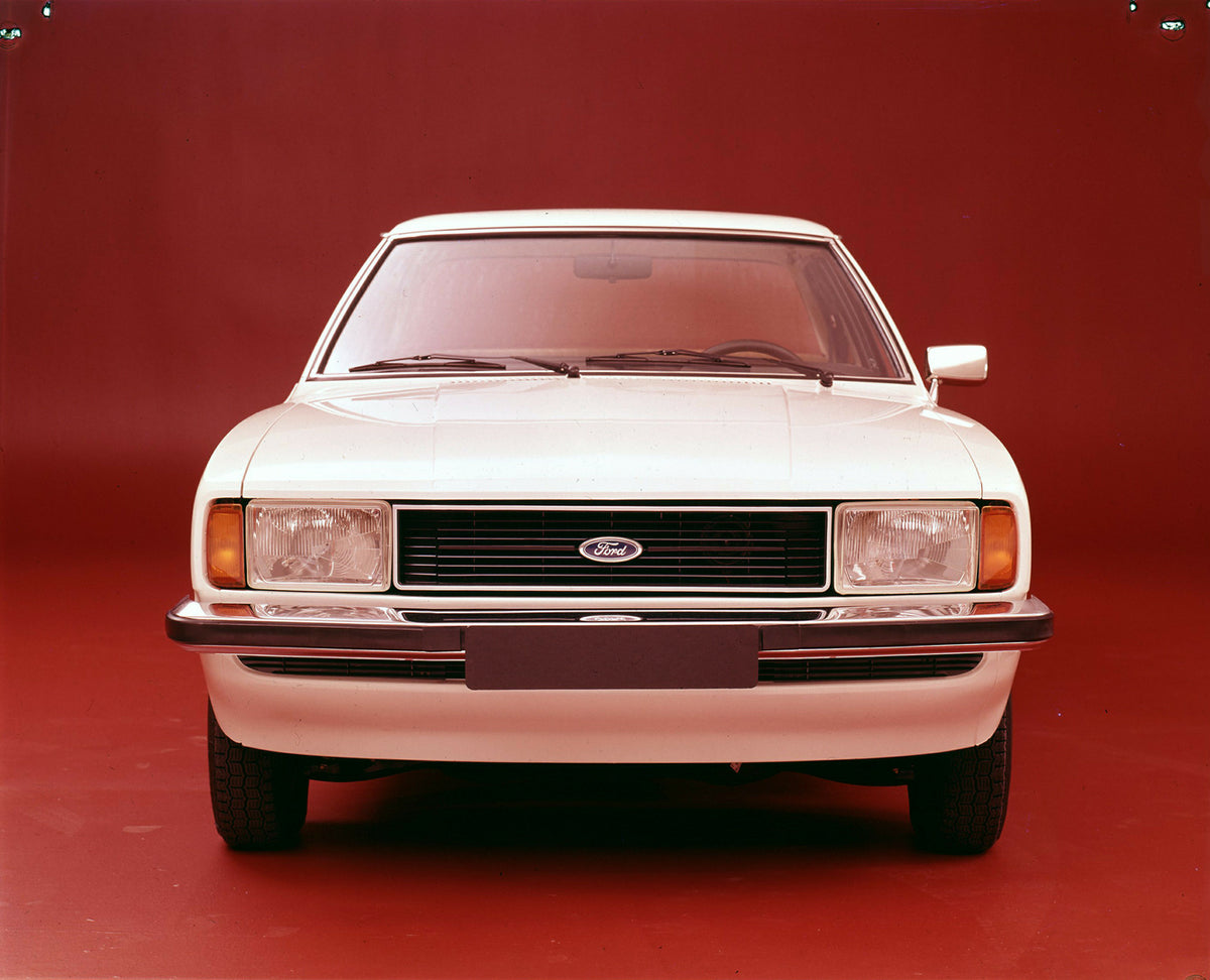 This archival image documents the 1975 Ford Taunus front view in studio and is preserved in the Ford Heritage Vault as part of Ford Motor Company's historic photographic archive. Free for personal, non-commercial use. Ford Heritage Vault reference...