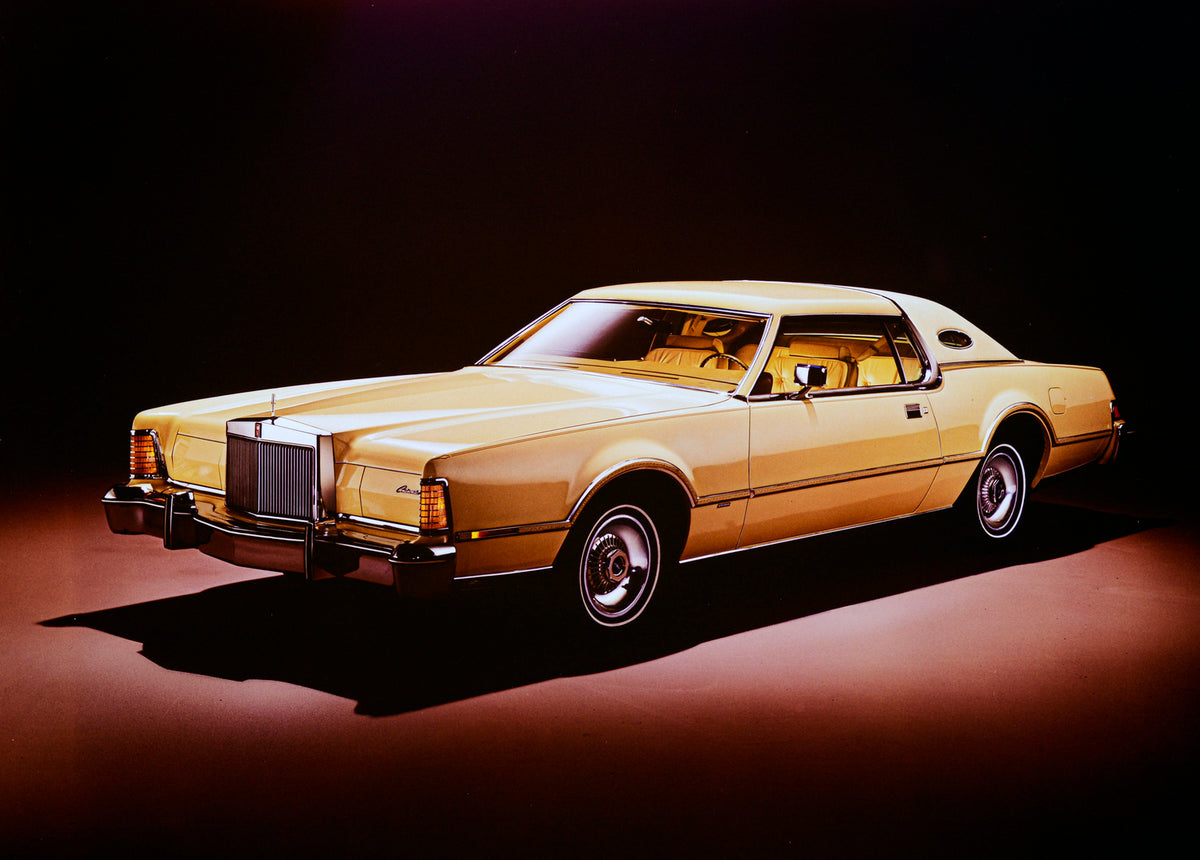 This archival image documents the 1976 Lincoln Continental Mark IV two-door and is preserved in the Ford Heritage Vault as part of Ford Motor Company's historic photographic archive. Free for personal, non-commercial use. Ford Heritage Vault refer...