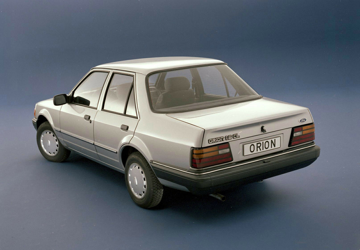 This archival image documents the 1986 Ford Orion Mark II 1.6 CL LHD rear view in studio and is preserved in the Ford Heritage Vault as part of Ford Motor Company's historic photographic archive. Free for personal, non-commercial use. Ford Heritag...