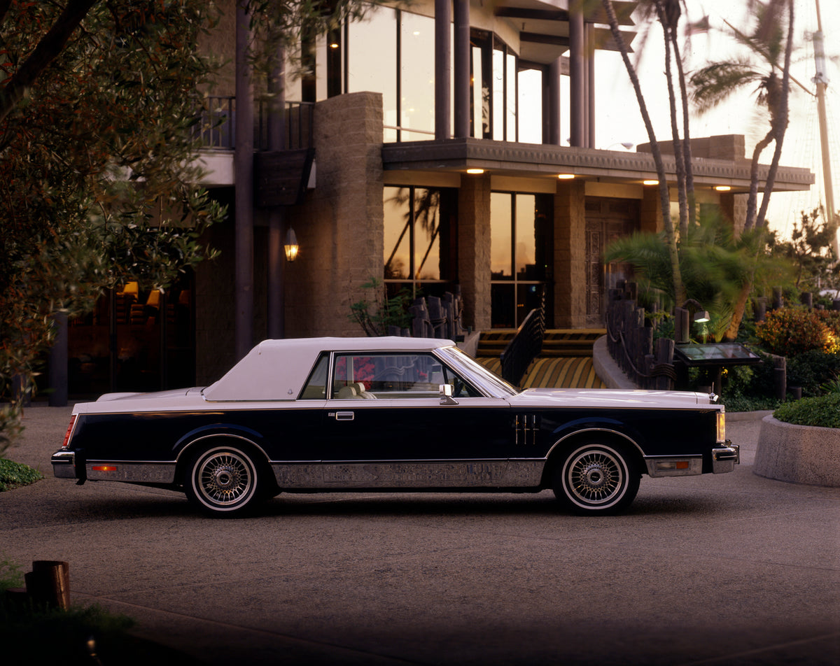 This archival image documents the 1980 Lincoln Mark VI Bill Blass and is preserved in the Ford Heritage Vault as part of Ford Motor Company's historic photographic archive. Free for personal, non-commercial use. Ford Heritage Vault reference AR-20...