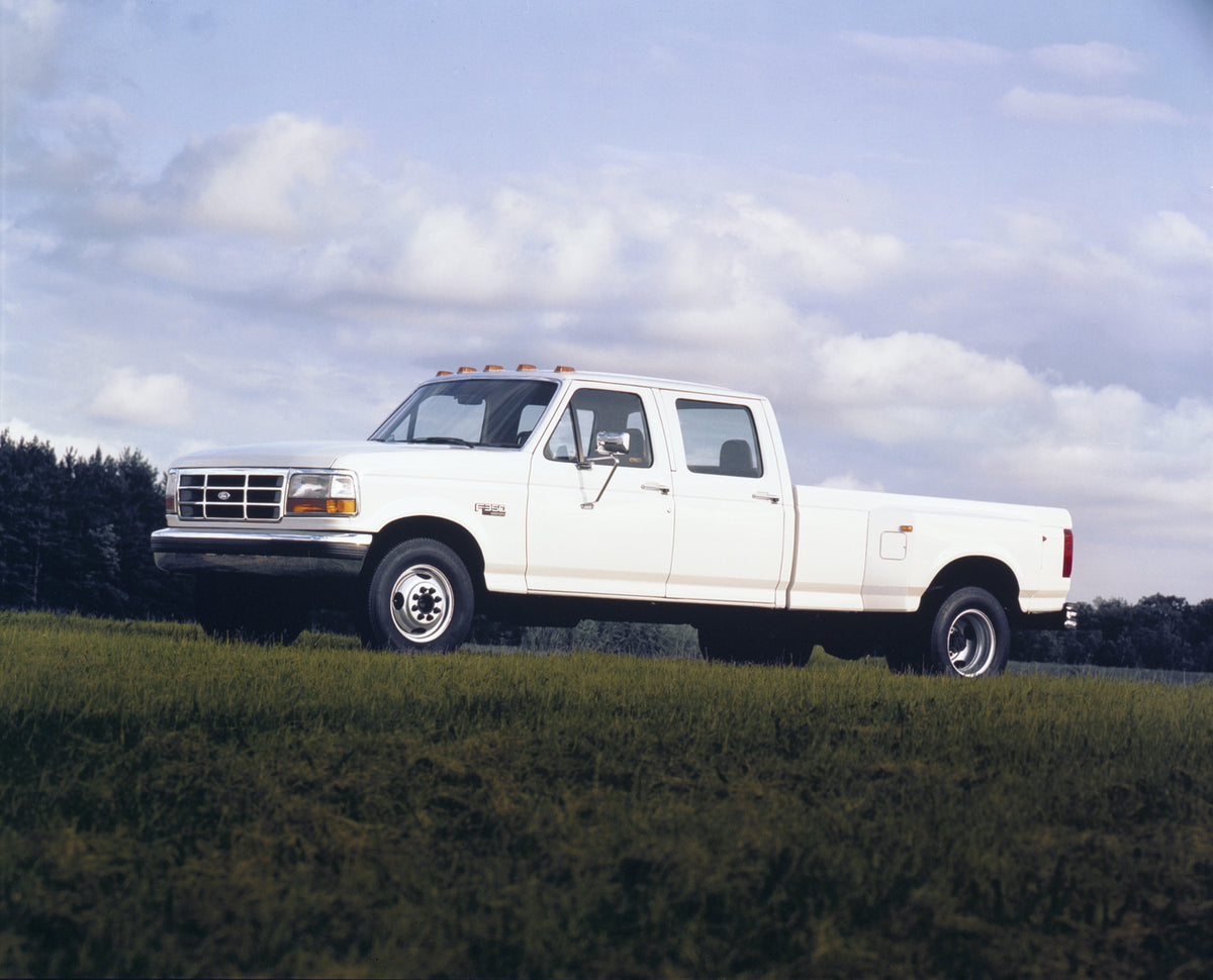 This archival image documents the 1993 Ford F350 Crew Cab XLT and is preserved in the Ford Heritage Vault as part of Ford Motor Company's historic photographic archive. Free for personal, non-commercial use. Ford Heritage Vault reference AR-2008-8...