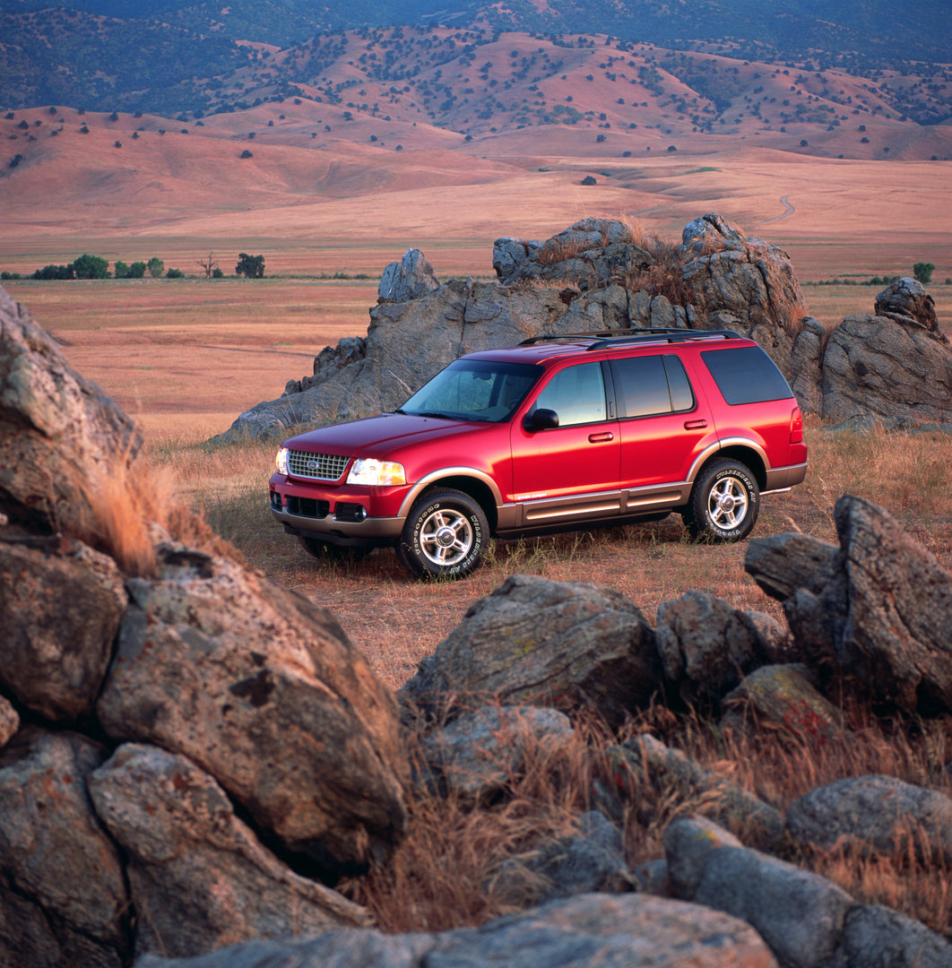 This archival image documents the 2002 Ford Explorer Eddie Bauer and is preserved in the Ford Heritage Vault as part of Ford Motor Company's historic photographic archive. Free for personal, non-commercial use. Ford Heritage Vault reference AR-200...