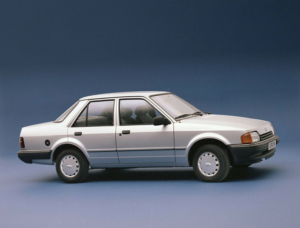 This archival image documents the 1986 Ford Orion Mark II 1.6 CL LHD side view in studio and is preserved in the Ford Heritage Vault as part of Ford Motor Company's historic photographic archive. Free for personal, non-commercial use. Ford Heritag...
