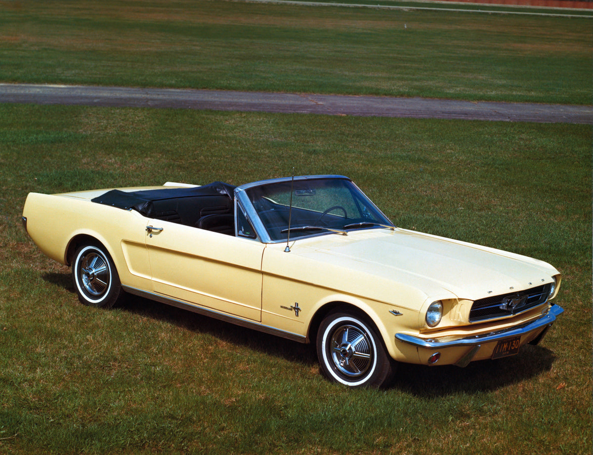 This archival image documents the 1965 Ford Mustang convertible and is preserved in the Ford Heritage Vault as part of Ford Motor Company's historic photographic archive. Free for personal, non-commercial use. Ford Heritage Vault reference AR-2008...
