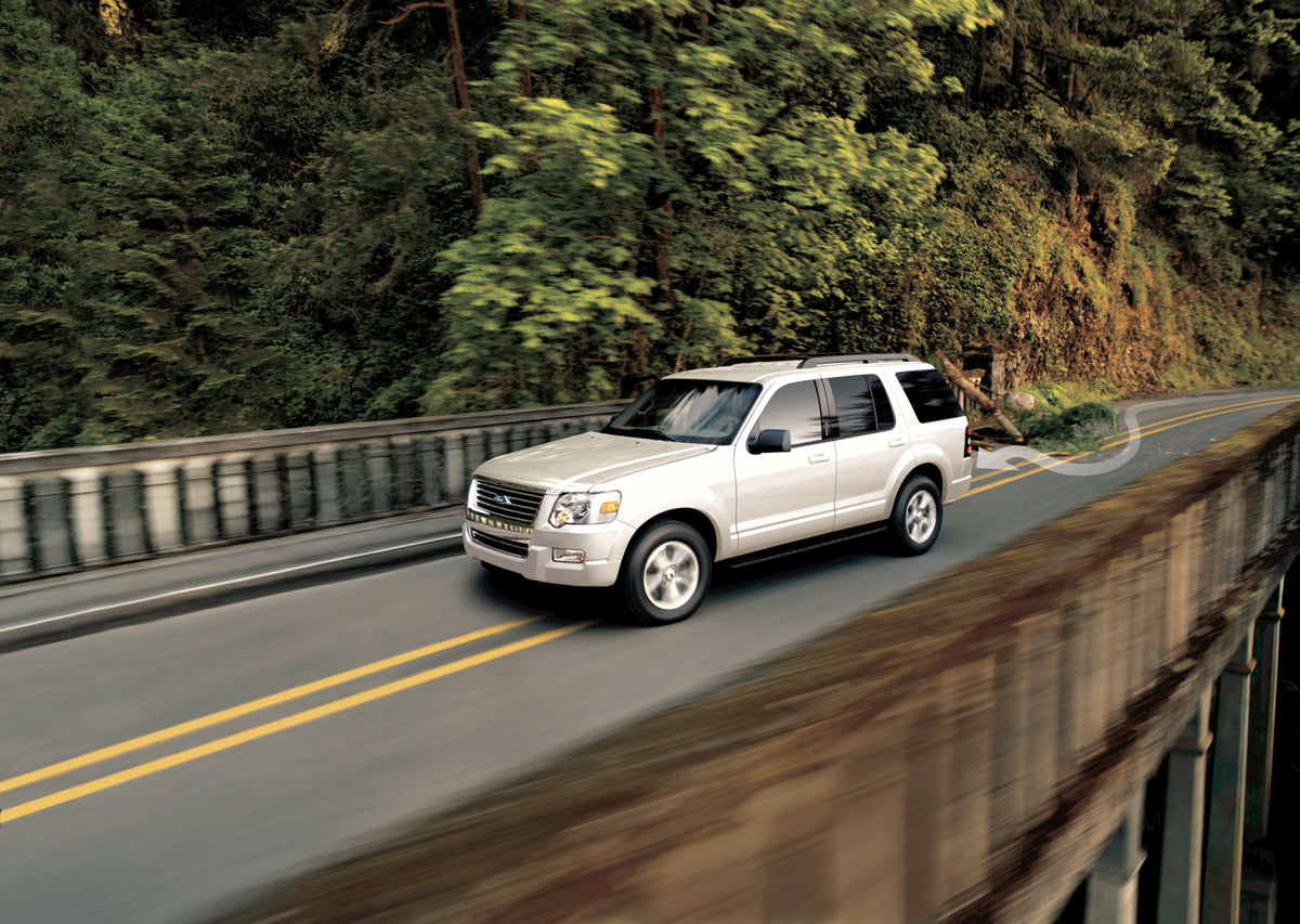 This archival image documents the 2010 Ford Explorer action shot on scenic road MS7862 and is preserved in the Ford Heritage Vault as part of Ford Motor Company's historic photographic archive. Free for personal, non-commercial use. Ford Heritage ...