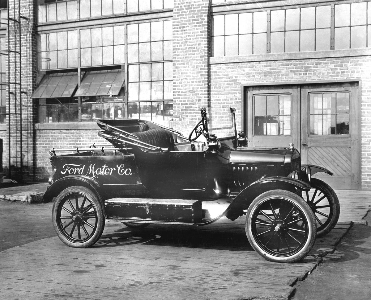 This archival image documents the 1919 Ford Model T pickup truck and is preserved in the Ford Heritage Vault as part of Ford Motor Company's historic photographic archive. Free for personal, non-commercial use. Ford Heritage Vault reference AR-200...