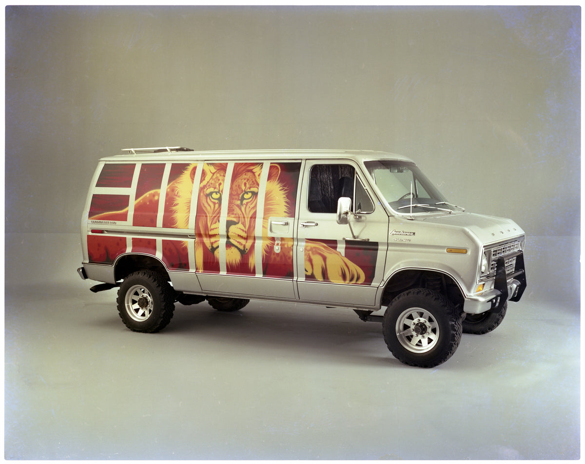 This archival image documents the 1977 Ford E-250 Econoline Chateau with custom paint work in studio and is preserved in the Ford Heritage Vault as part of Ford Motor Company's historic photographic archive. Free for personal, non-commercial use. ...