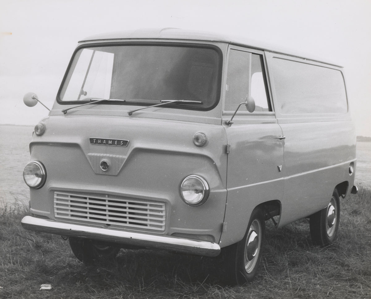 This archival image documents the 1958 Ford Thames Series 800 Van Passenger Side Front End View by the Waterfront FAP-2011-3 and is preserved in the Ford Heritage Vault as part of Ford Motor Company's historic photographic archive. Free for person...