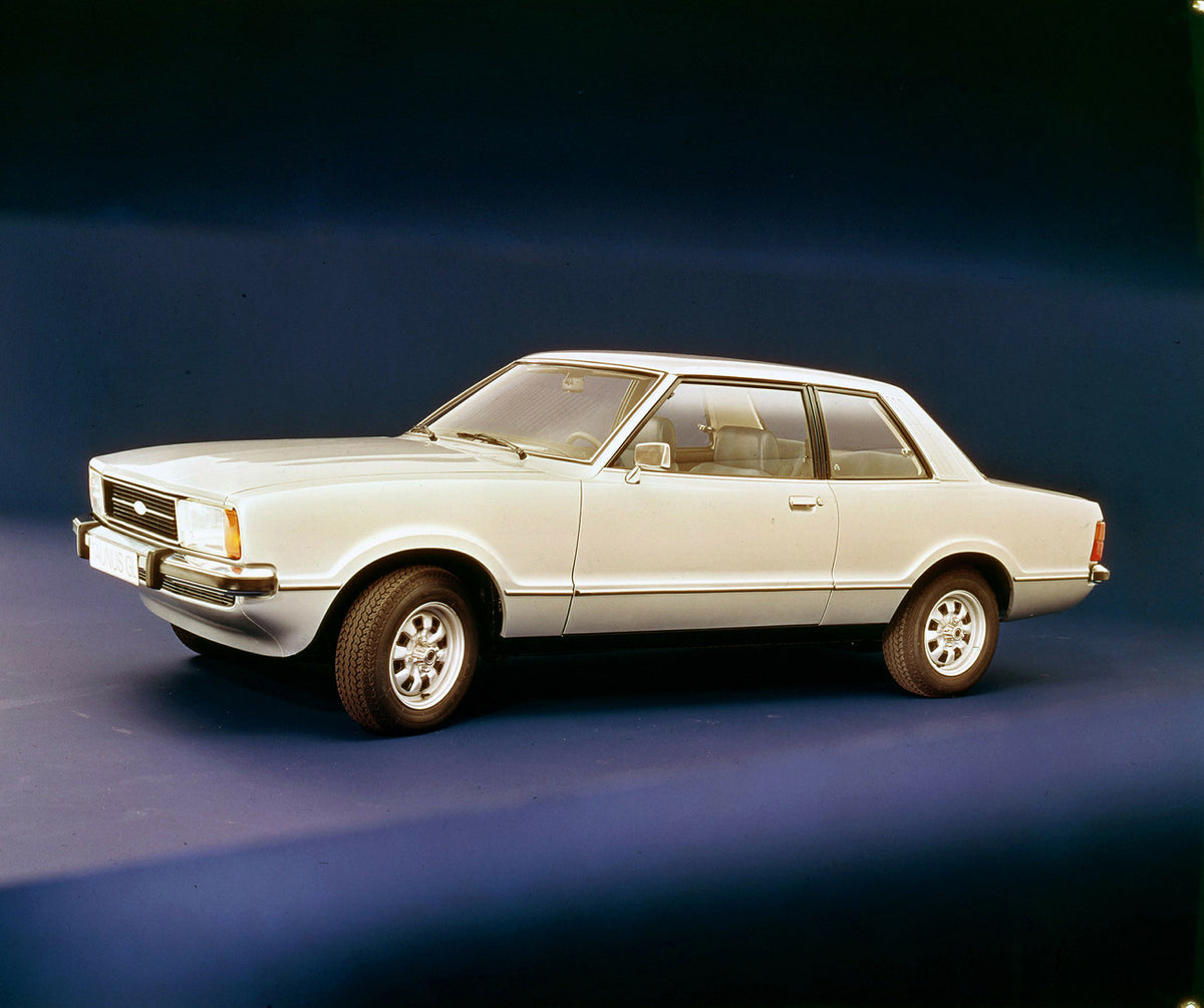 This archival image documents the 1975 Ford Taunus in studio and is preserved in the Ford Heritage Vault as part of Ford Motor Company's historic photographic archive. Free for personal, non-commercial use. Ford Heritage Vault reference AR-2000-21...