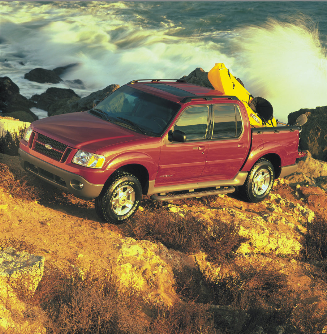 This archival image documents the 1999 Ford Explorer Sport Trac and is preserved in the Ford Heritage Vault as part of Ford Motor Company's historic photographic archive. Free for personal, non-commercial use. Ford Heritage Vault reference AR-2008...