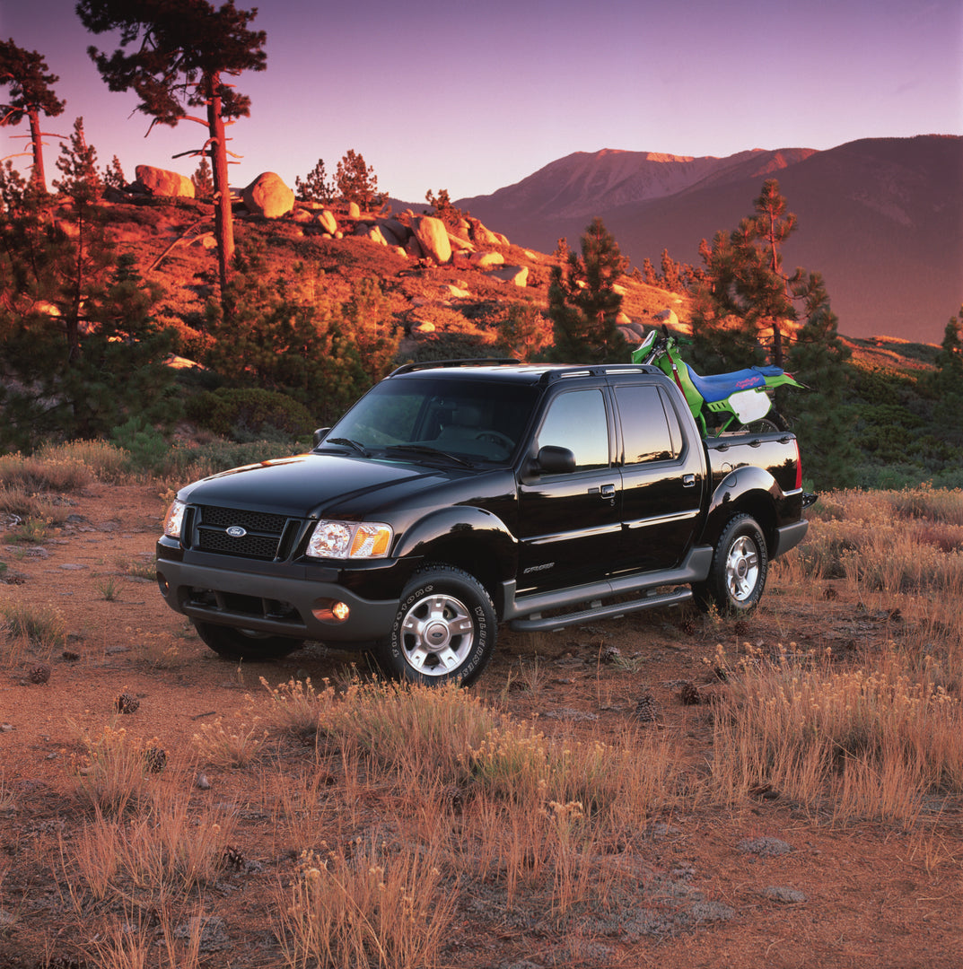 This archival image documents the 2001 Ford Explorer Sport Trac and is preserved in the Ford Heritage Vault as part of Ford Motor Company's historic photographic archive. Free for personal, non-commercial use. Ford Heritage Vault reference AR-2008...