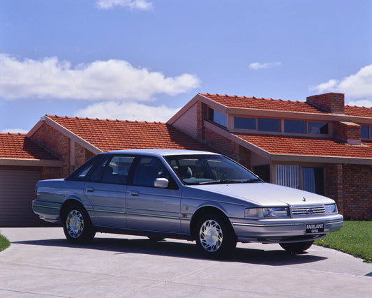 1994 Ford NC Fairlane Ghia Sedan Driver Side Front End View in Driveway FAP-2011-3 HV 1994-0143